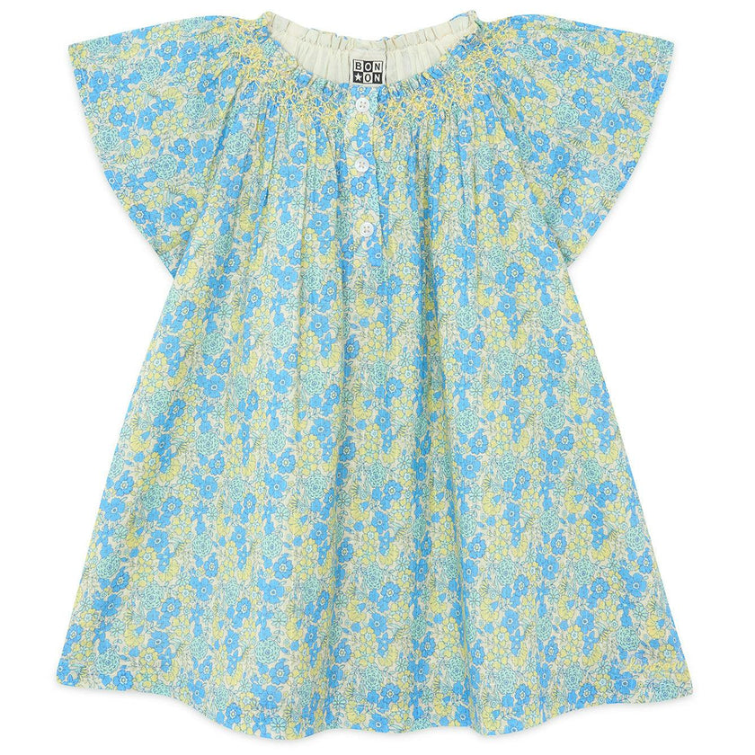BONTON Noisette Baby Dress - Summer Blue