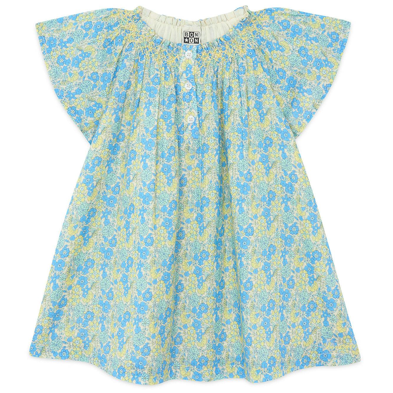 BONTON Noisette Baby Dress - Summer Blue