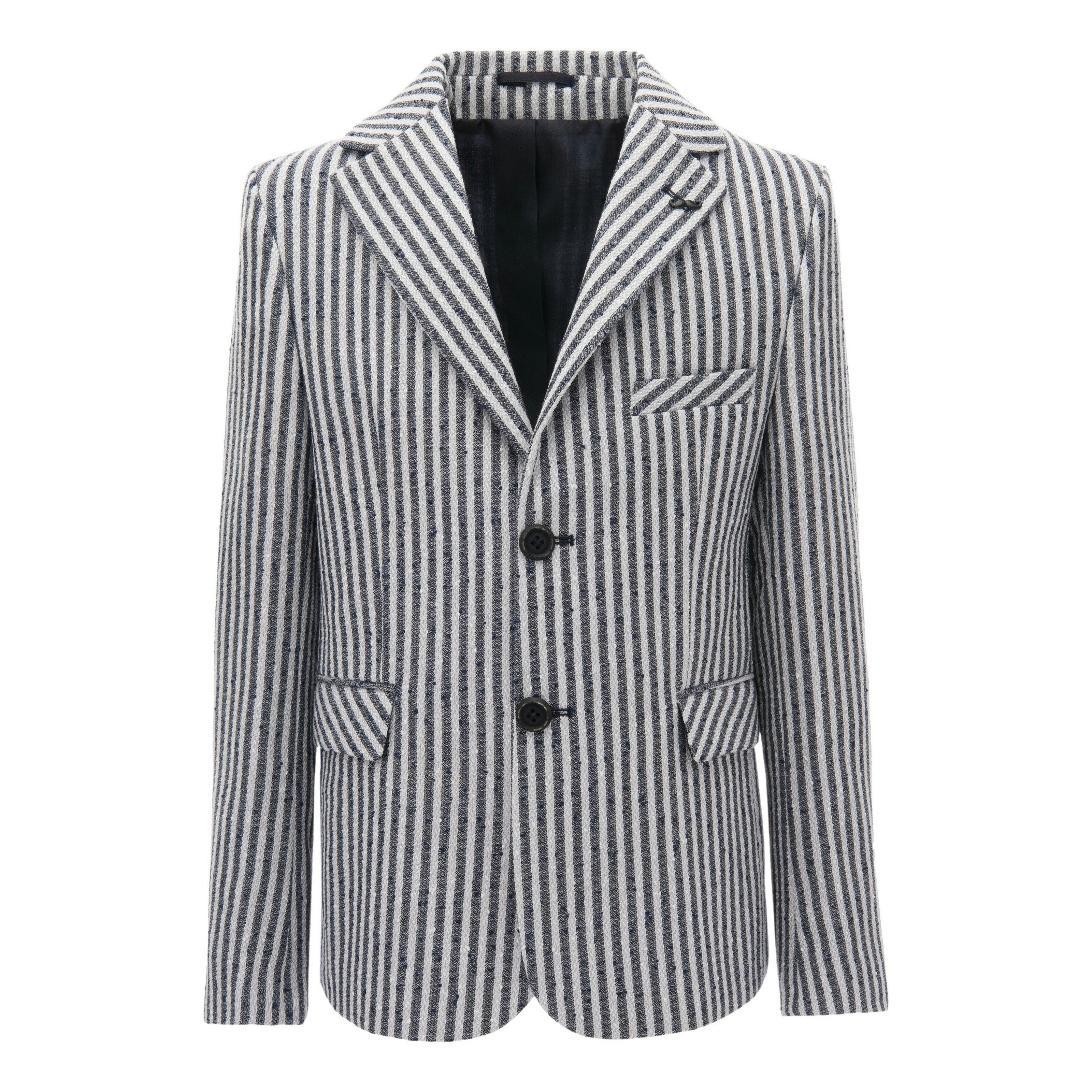 Gray Double Striped Blazer
