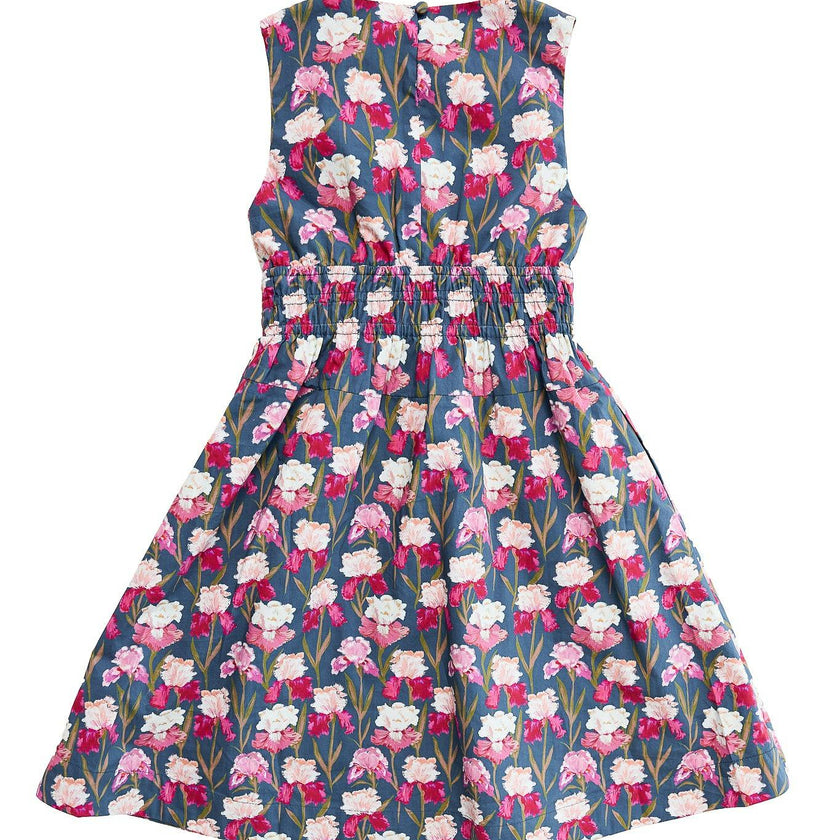 Mini Carly Dress in Navy Pressed Petals