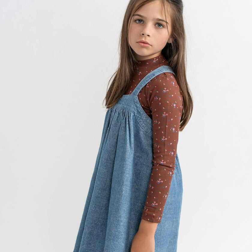 Floral Printed Mock Neck