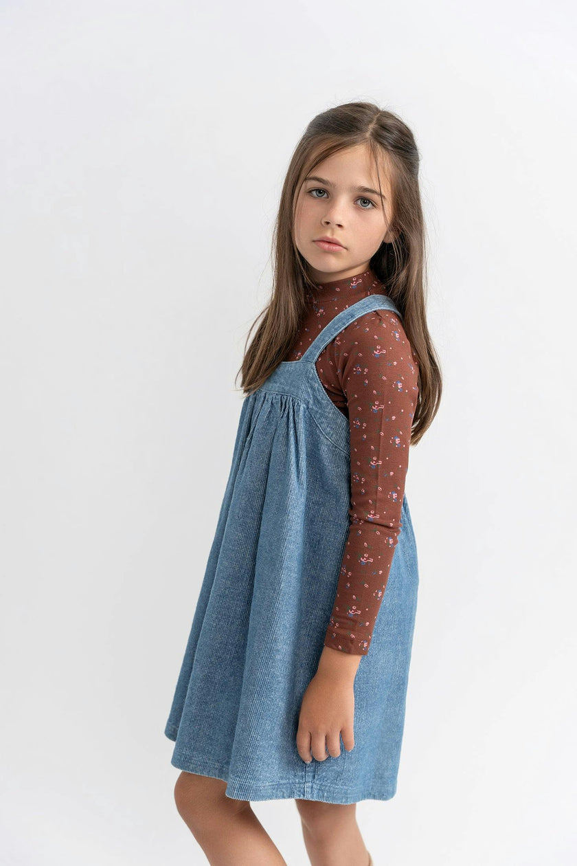 Floral Printed Mock Neck Long Sleeve Top