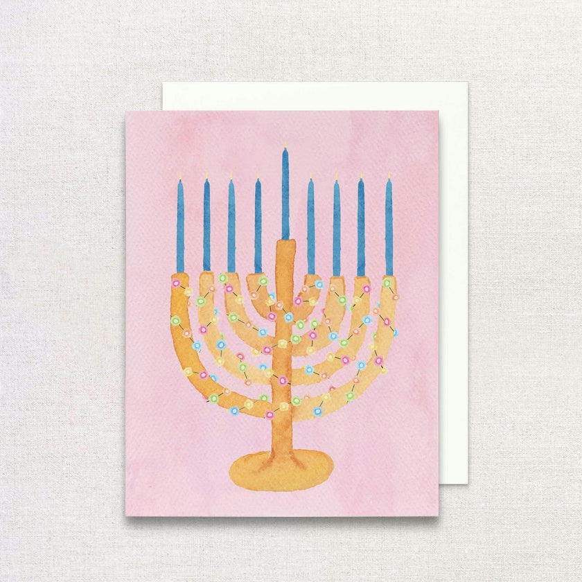 Chrismukkah Menorah Greeting Card