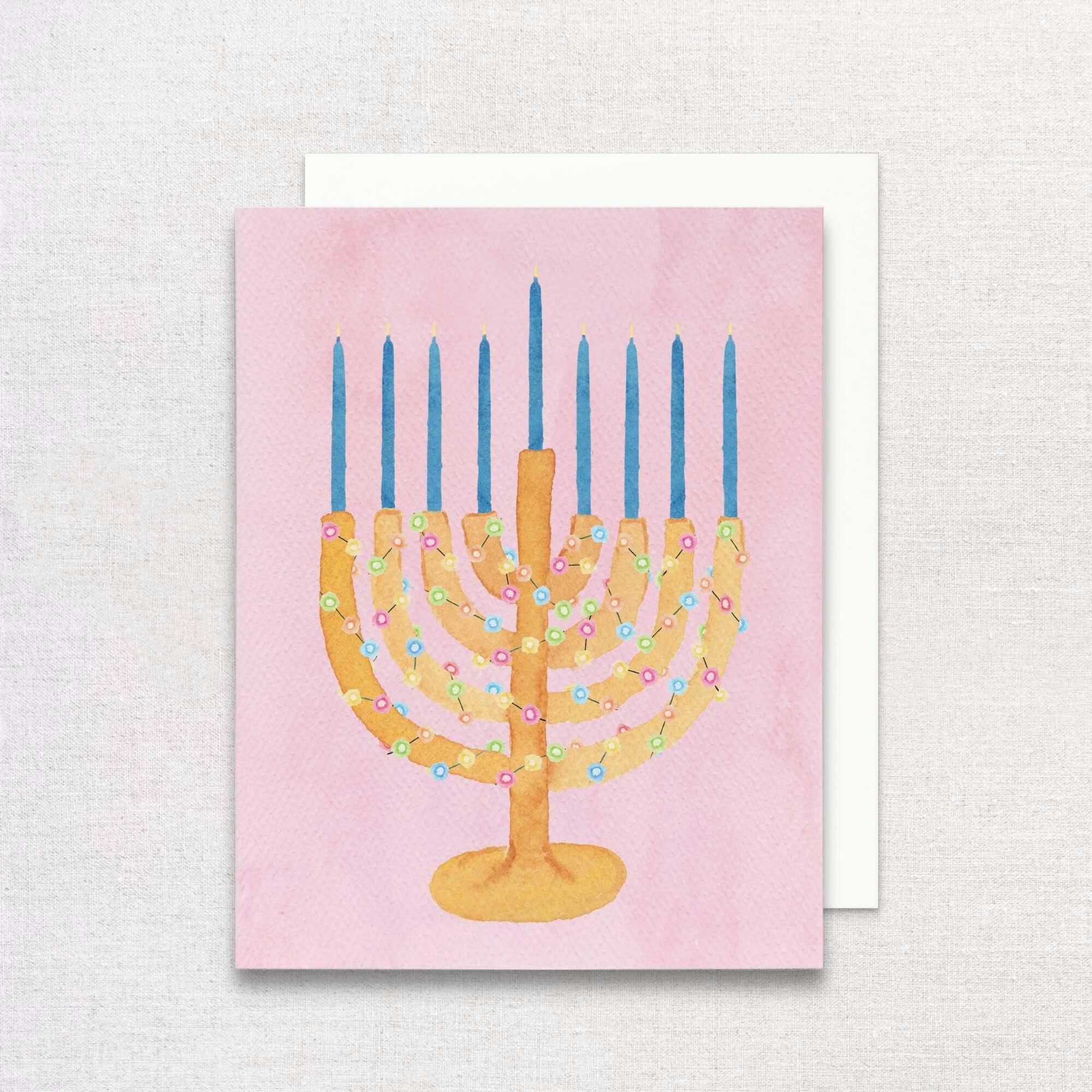 Chrismukkah Menorah Greeting Card