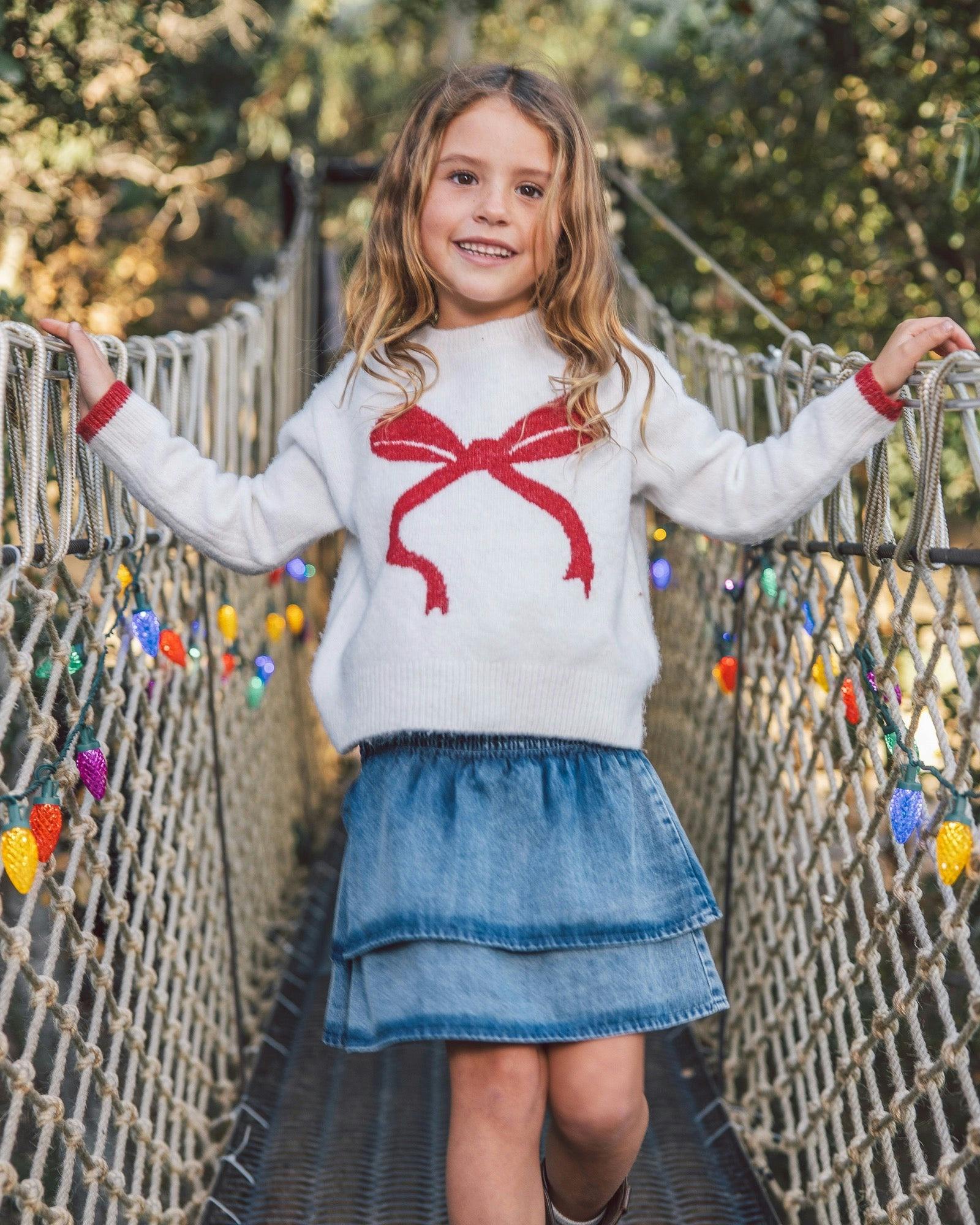 Camille Bow Sweater - Ivory