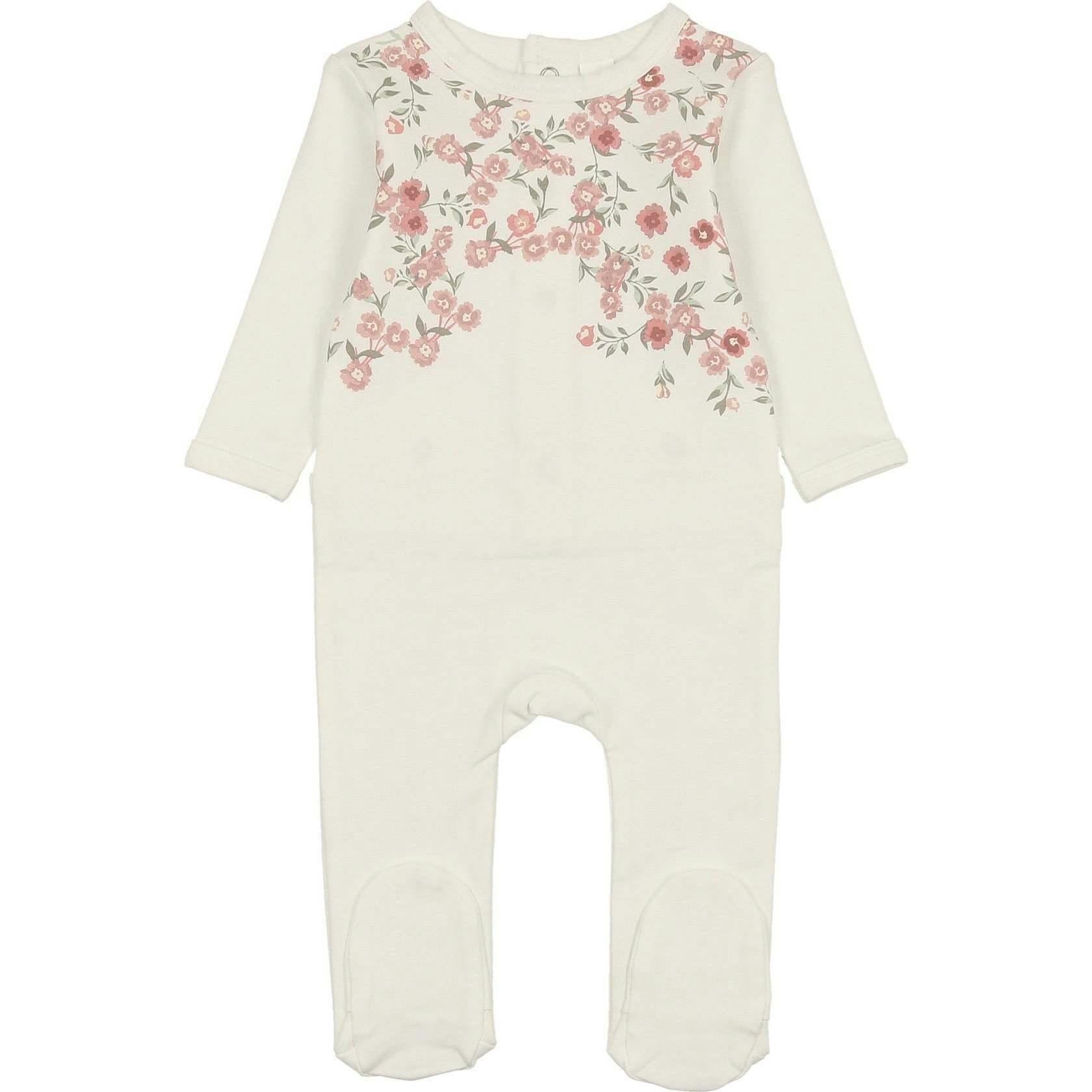 Assymetrical Leaves Footie and Beanie Set