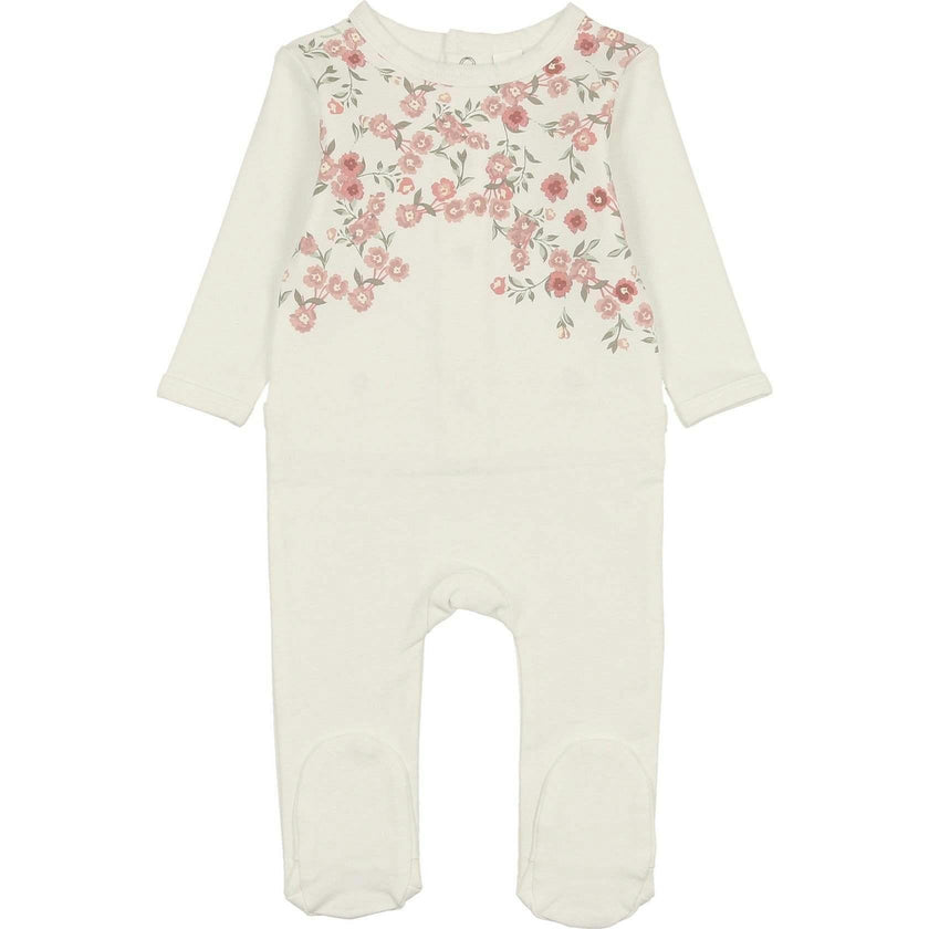 Assymetrical Leaves Footie and Beanie Set