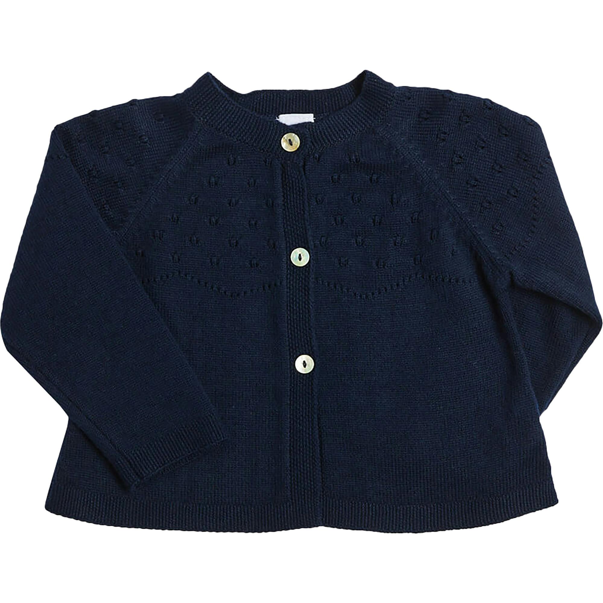 Openwork Cardigan In Burgundy (6mths-10yrs)