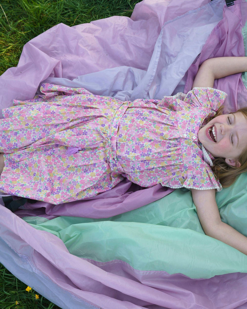 Ruth Skirt - Emma Floral Purple print