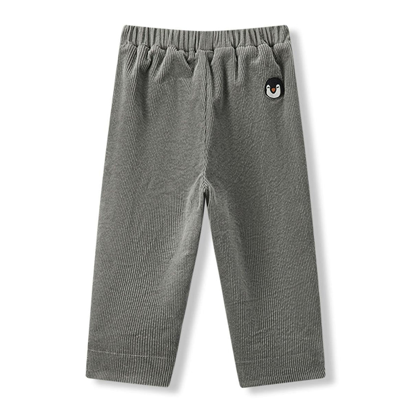 Grey Corduroy Pocket Pants