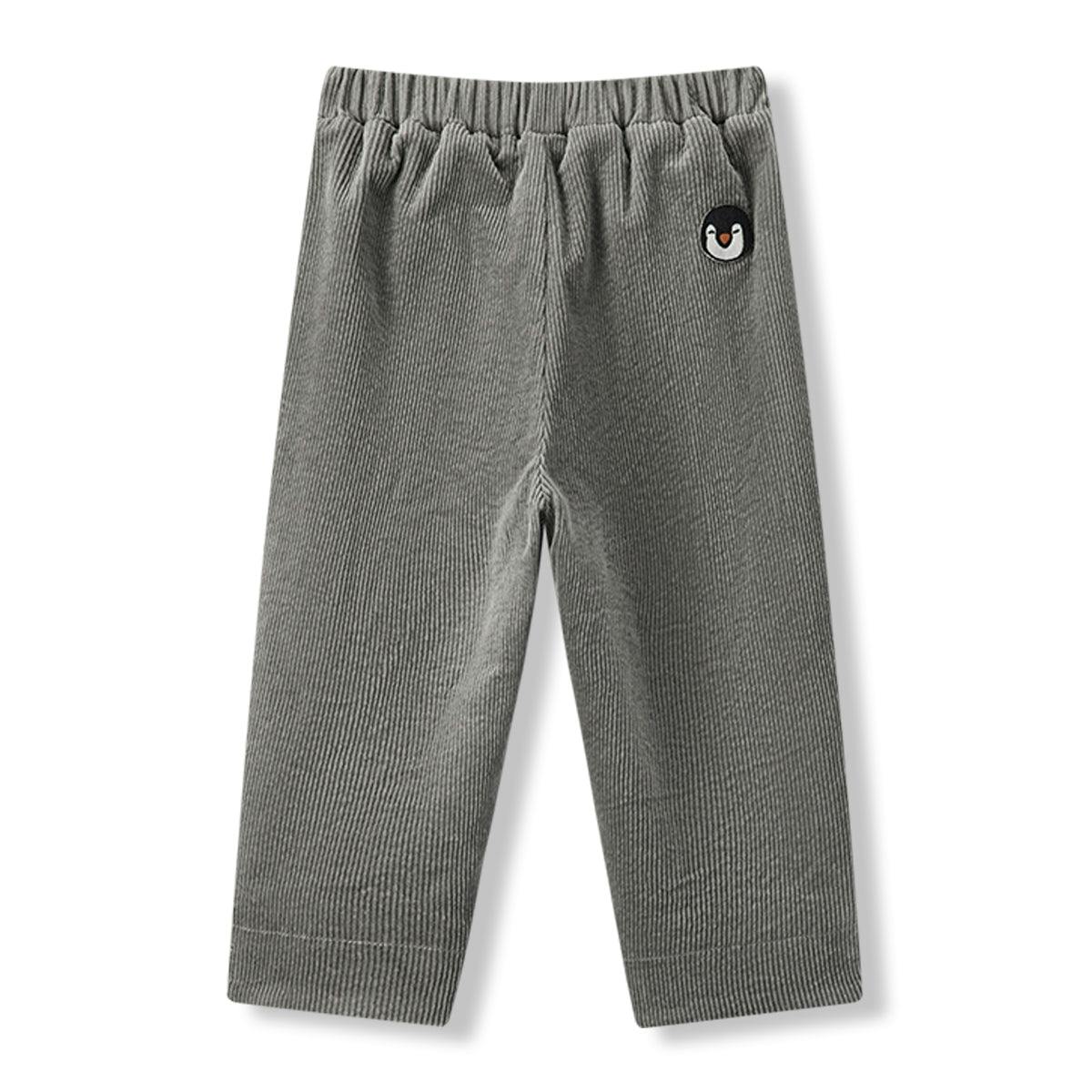 Grey Corduroy Pocket Pants