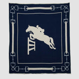 Cotton Sustainable Knit Throw Blanket - Equestrian Jumper