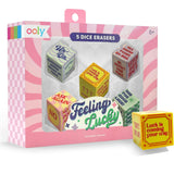 Feeling Lucky Dice Erasers - Set of 5