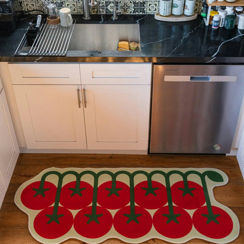 Irregular Tomato Runner Rug by Johann Banta
