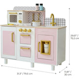 Teamson Kids Little Chef Hampton Wooden Play Kitchen With 17 Accessories