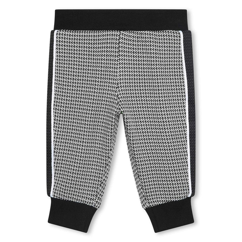 Black Monogram Print Sweatpants