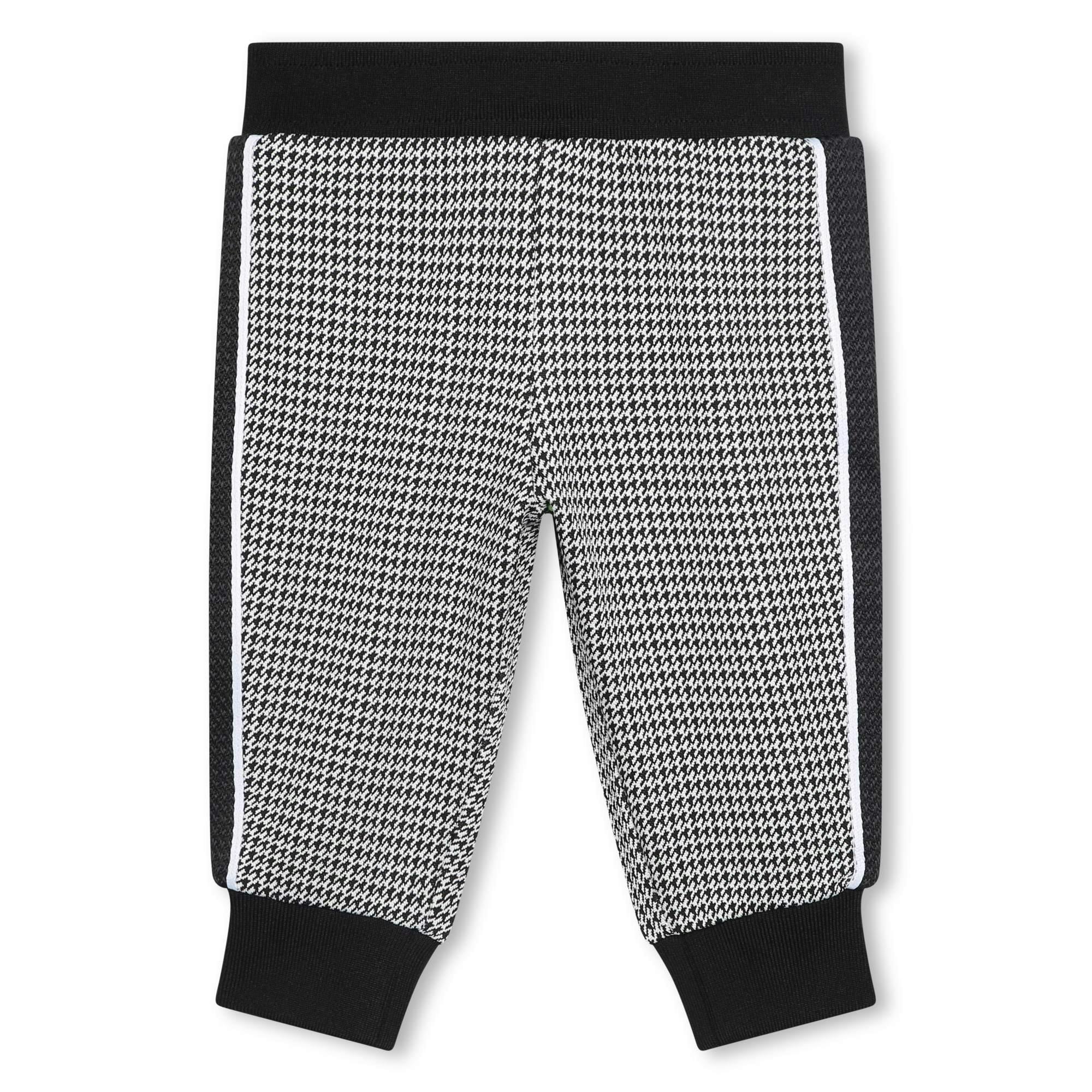 Black Monogram Print Sweatpants