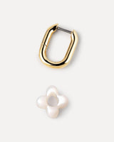 Flower Earrings - Cassia Hoops Mother of Pearl