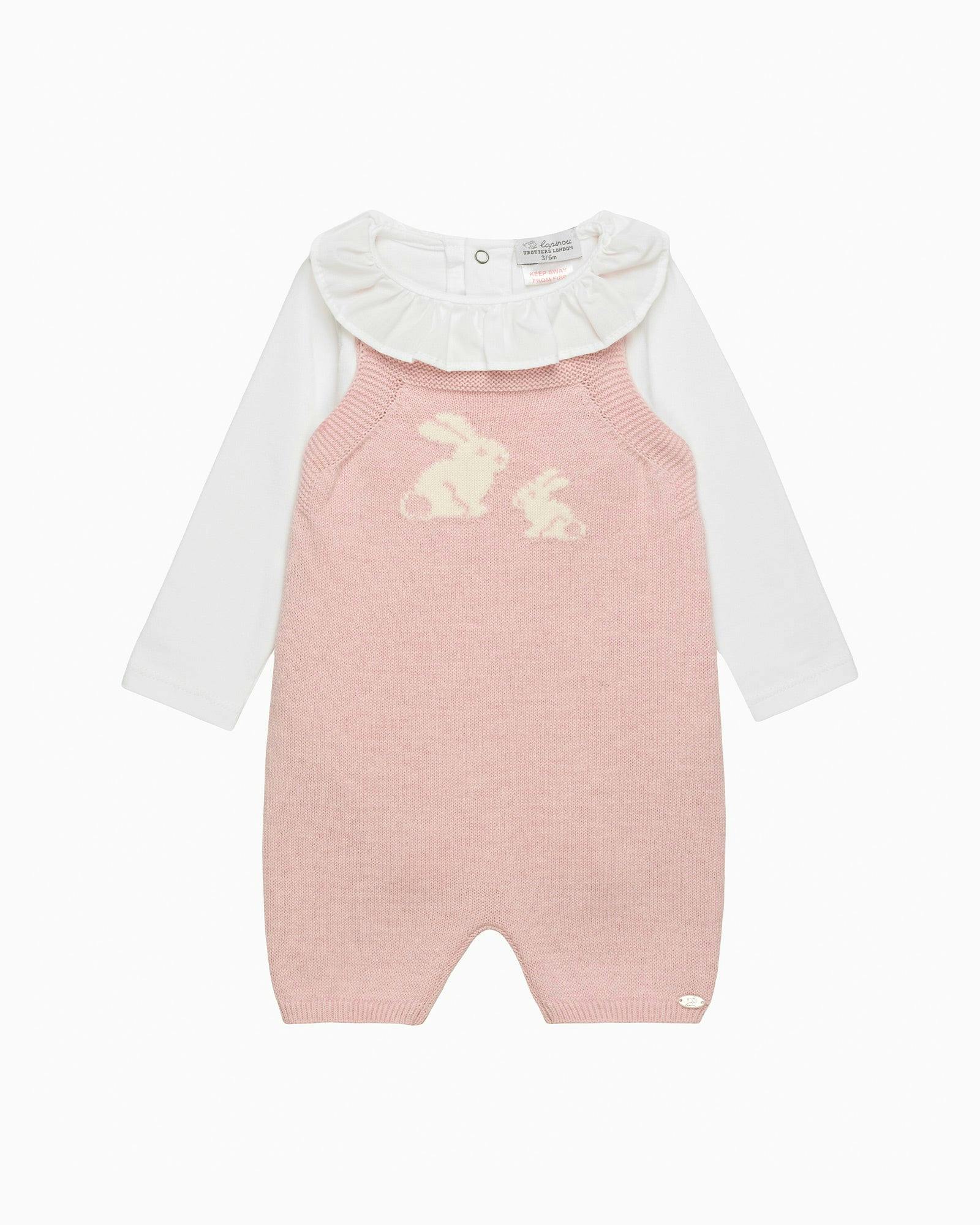 Baby Bunny Romper Set in Pink