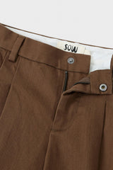 Organic Cotton Wide Leg Double Pleated Pant