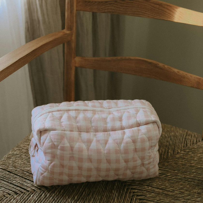 Toiletry Pouch Picnic Gingham Pink