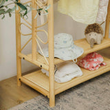 Handcrafted - Belle Kids Montessori Clothing Rack (Natural) - Rattan Wicker