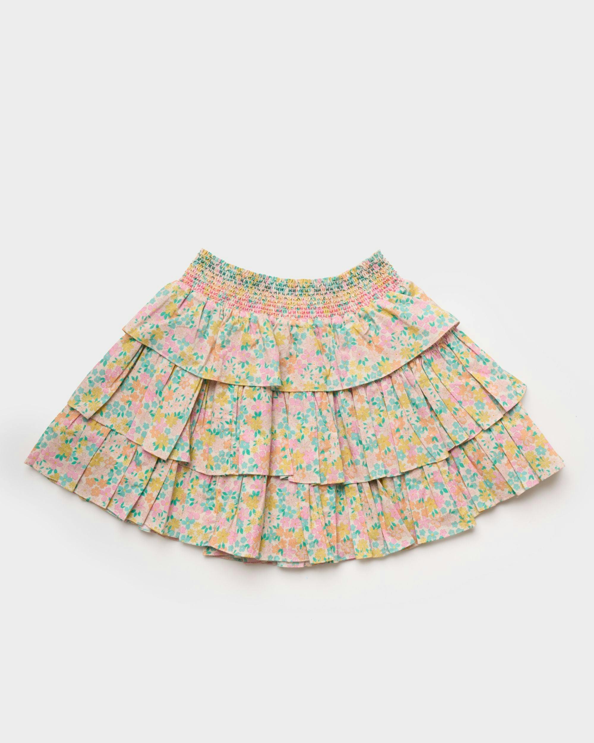 Melissa Skirt - Emma Floral Mint print