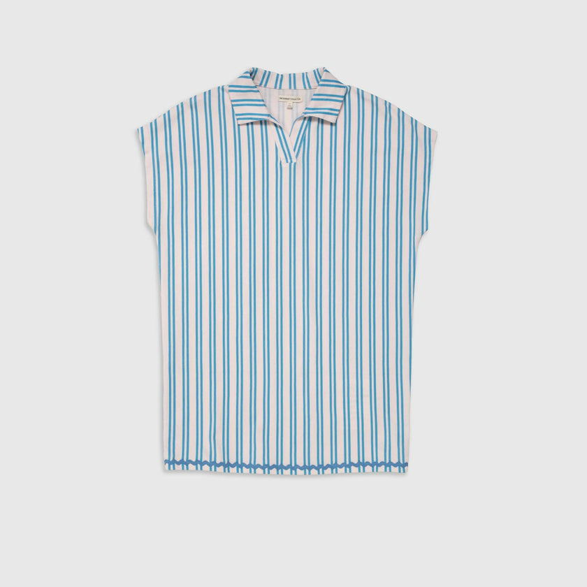 Organic Tunic Dress in Pink Cloud Stripe