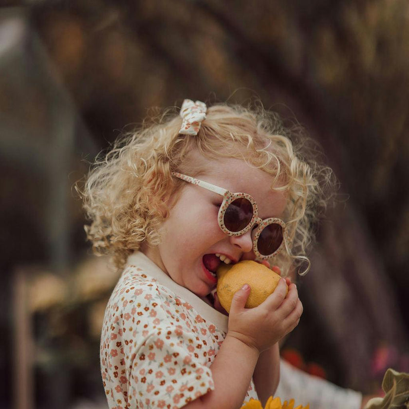 Original Round Sustainable Sunglasses | Bio-Based Bendable Polarized | Sunset Meadow