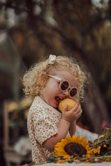 Original Round Sustainable Sunglasses | Bio-Based Bendable Polarized | Sunset Meadow