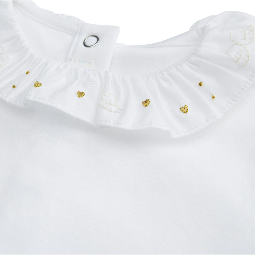 Angel Wing™ & Heart Ruffle Collar Onesie