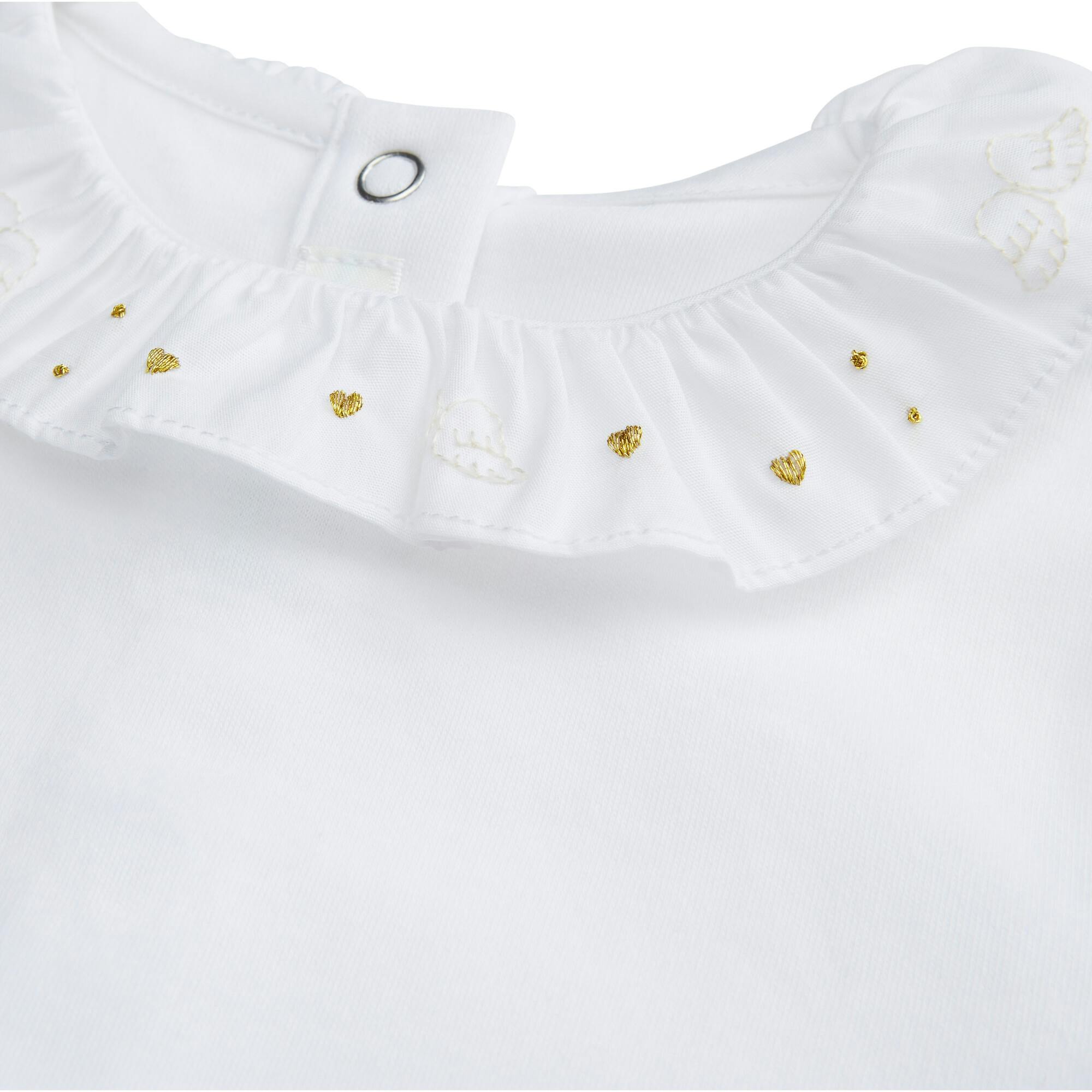 Angel Wing™ & Heart Ruffle Collar Onesie