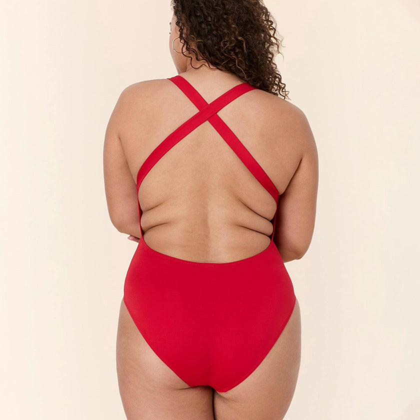 The Tulum One Piece - Eco Nylon - Cherry Red - Classic