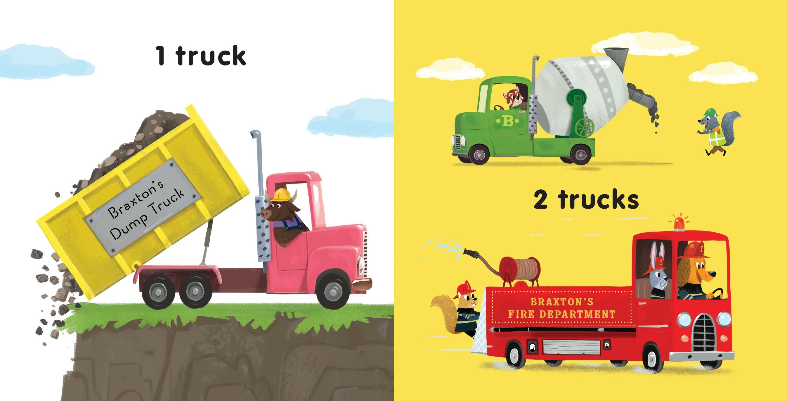 My Big Truck, Little Truck Personalized Board Book