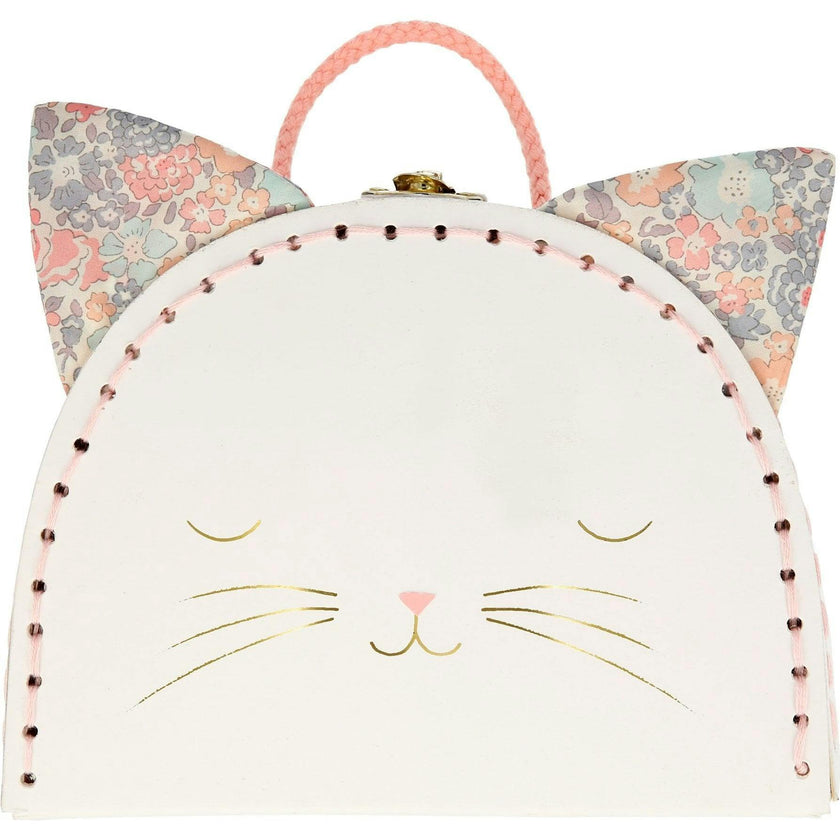 Floral Kitty Mini Suitcase Doll