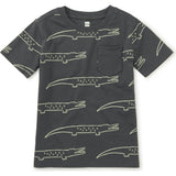 Printed Pocket Tee, Grey