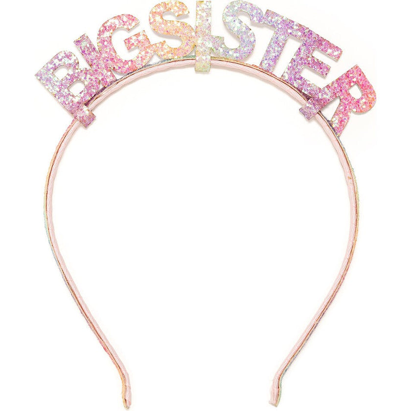 Pastel Rainbow Big Sister Headband