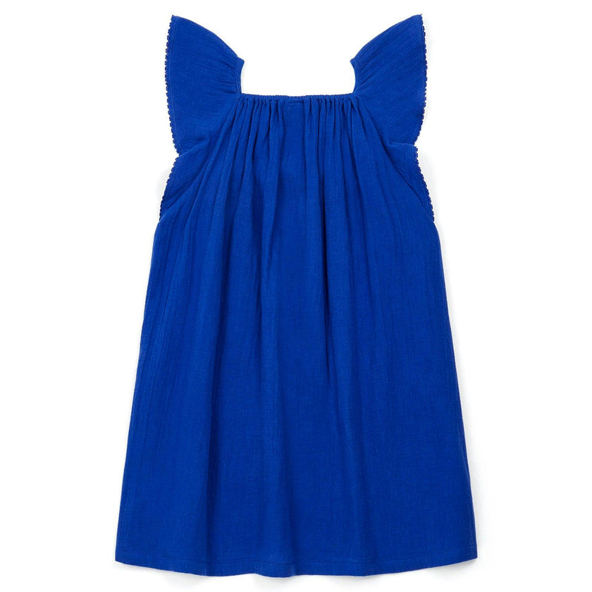 BONTON Bleu Vacances Reveuse Gauze Cotton Dress
