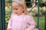 Evelyn Turtleneck in Samantha Tartan Bubblegum