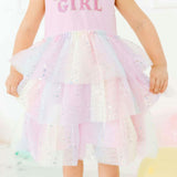 Birthday Girl Fairy Dust Short Sleeve Tutu Dress