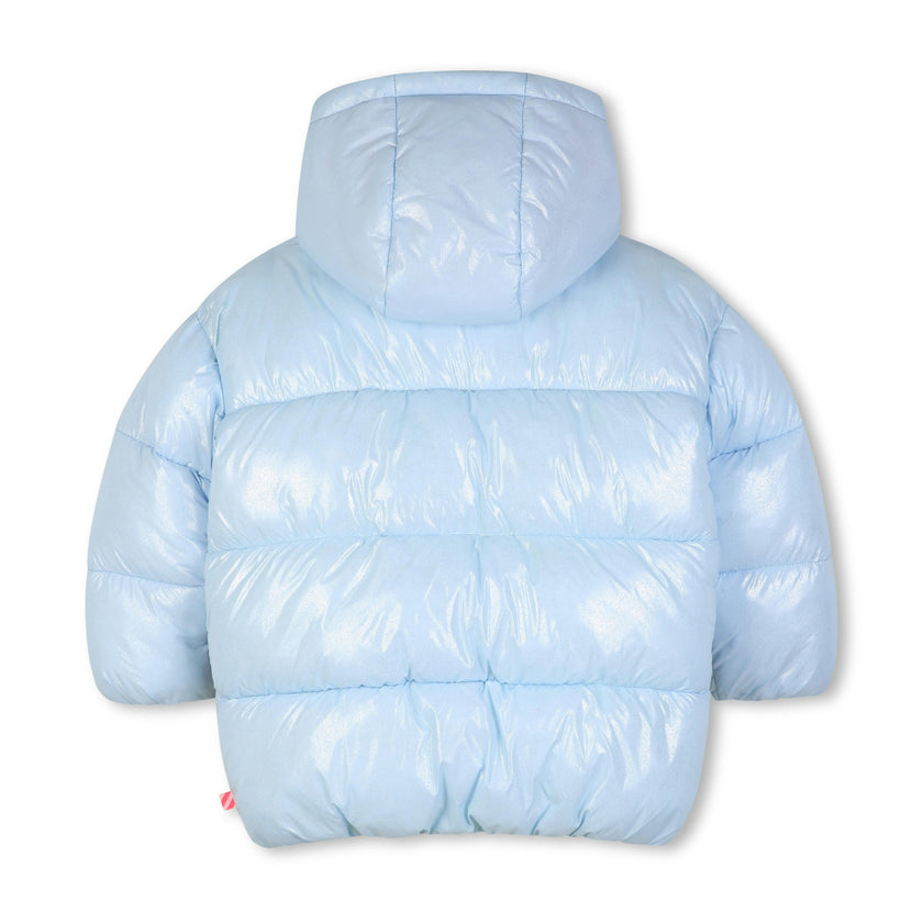 Blue Sequin Pocket Puffer