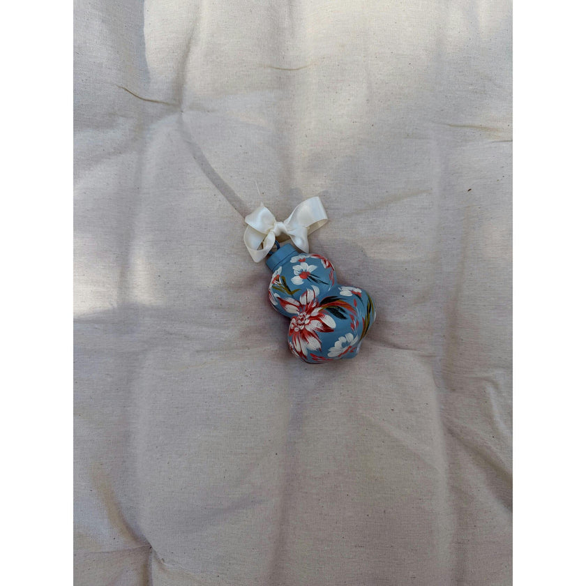 Frosted Blue Dahlia Ornament