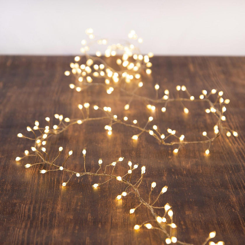 Kurt Adler 300-Light Cluster Garland with Warm White LED Lights