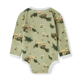 Forest Party Organic Cotton Long Sleeve One Piece