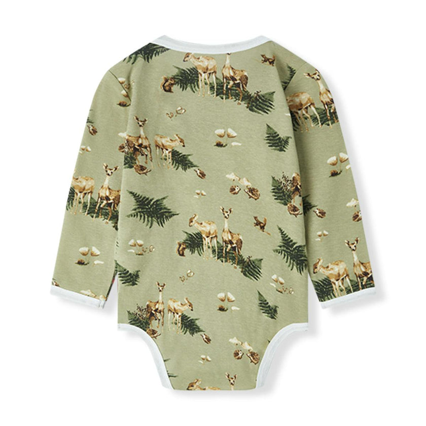 Forest Party Organic Cotton Long Sleeve One Piece