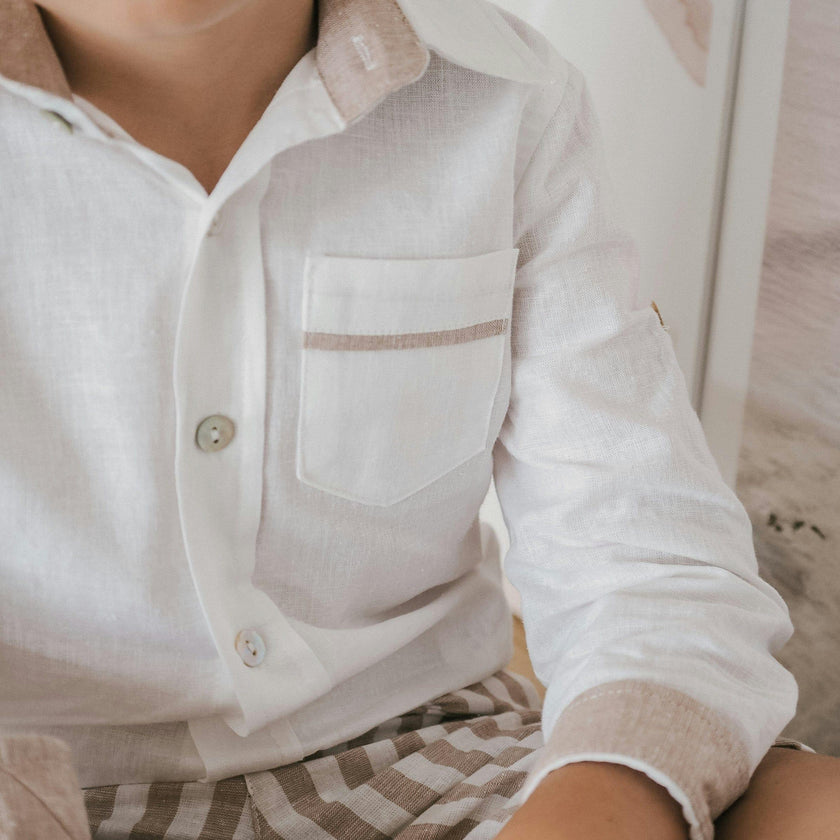 Ashton Striped Linen Shorts and Top Set