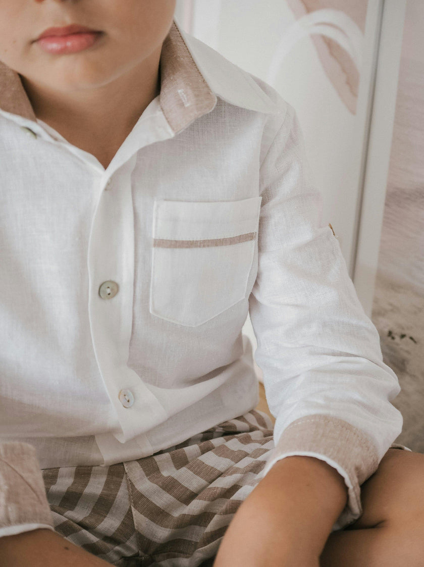 Ashton Striped Linen Shorts and Top Set