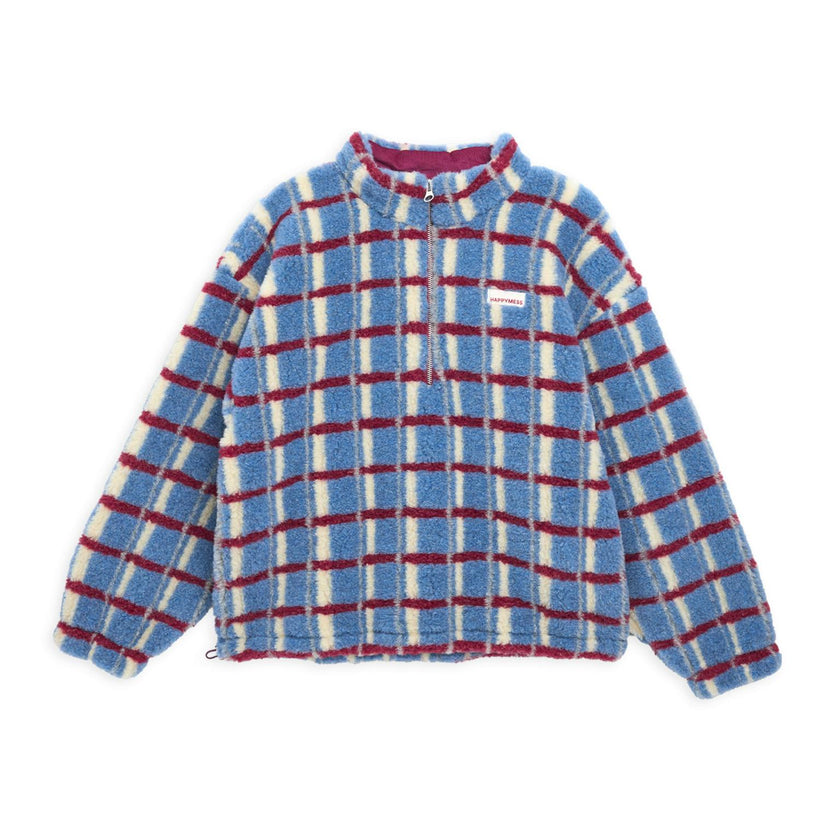 adult merino wool kangaroo jacket - shadow blue