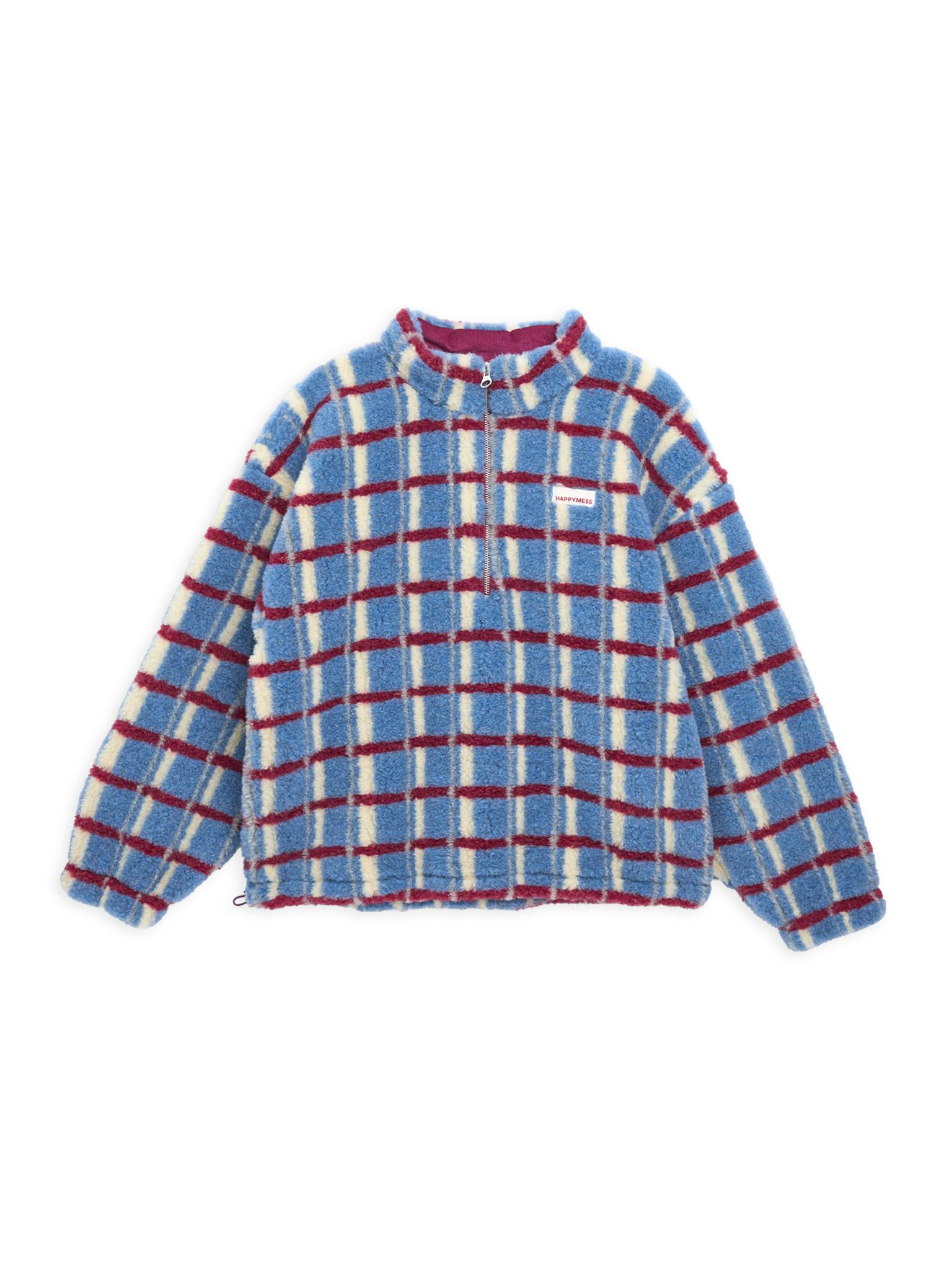 adult merino wool kangaroo jacket - shadow blue