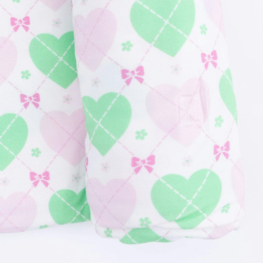 Heart Argyle - Swaddle Blanket